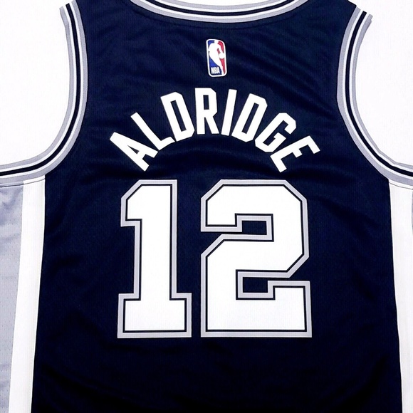 San Antonio Spurs Nike Mens 40 (S) Swingman Jersey Aldridge 20/21 Icon Edition - Picture 4 of 7